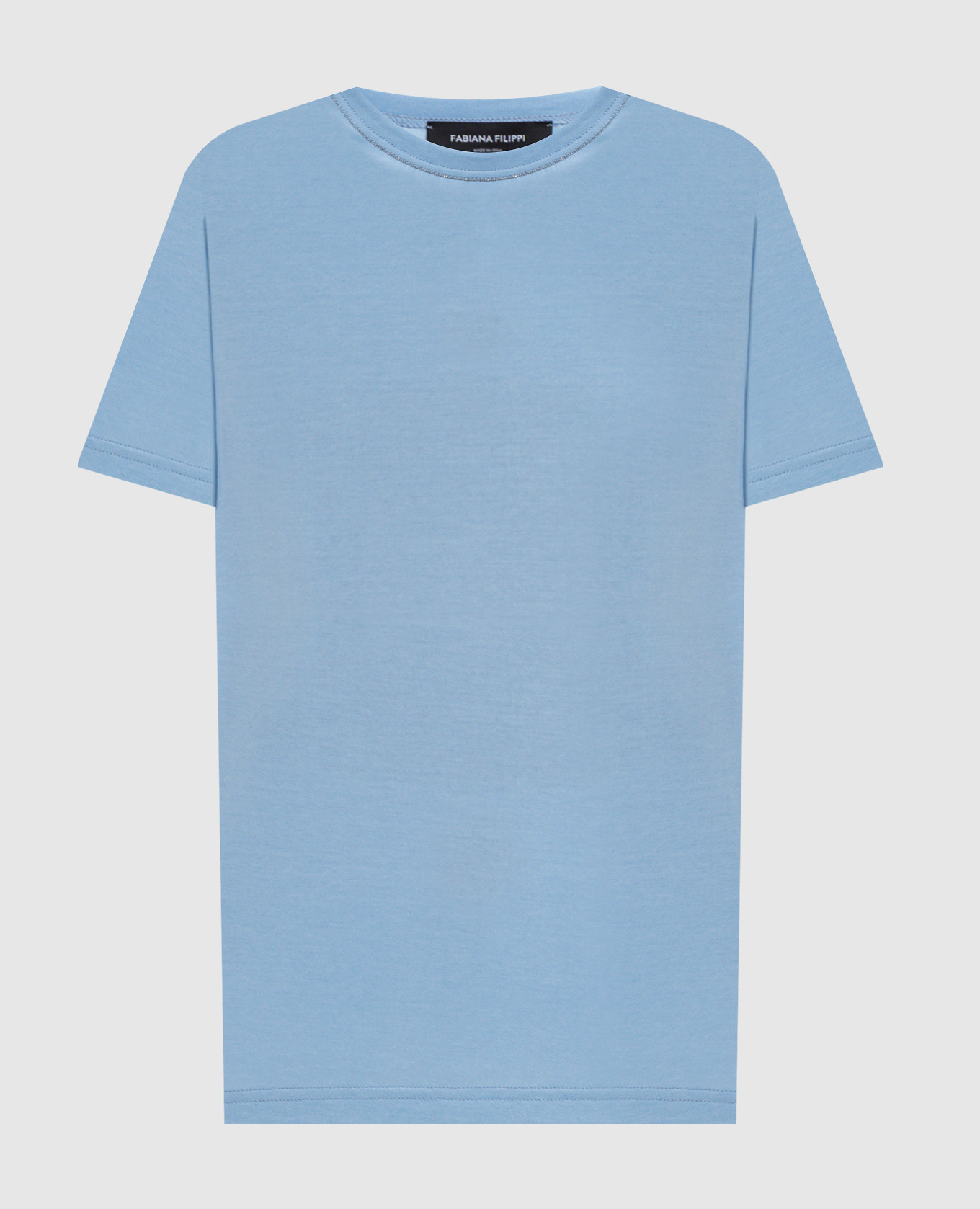 Голубая футболка с цепочкой мониль