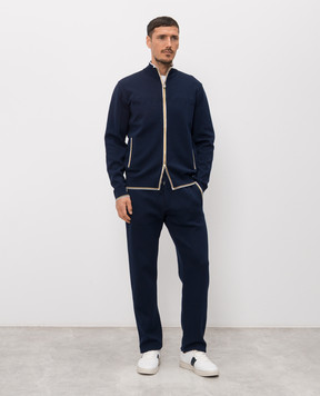 Stefano Ricci Синій спортивний костюм з бавовни K616447R31F26114P3D