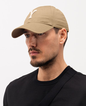 Saint Laurent Кепка Varsity цвета хаки с монограммой 8168713YR57m