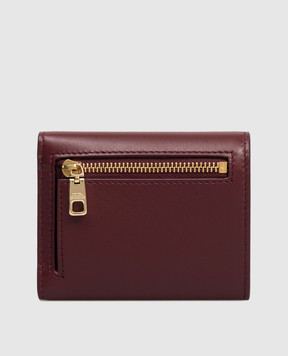 Dolce&Gabbana Бордове шкіряне портмоне з логотипом BI0770A9S25