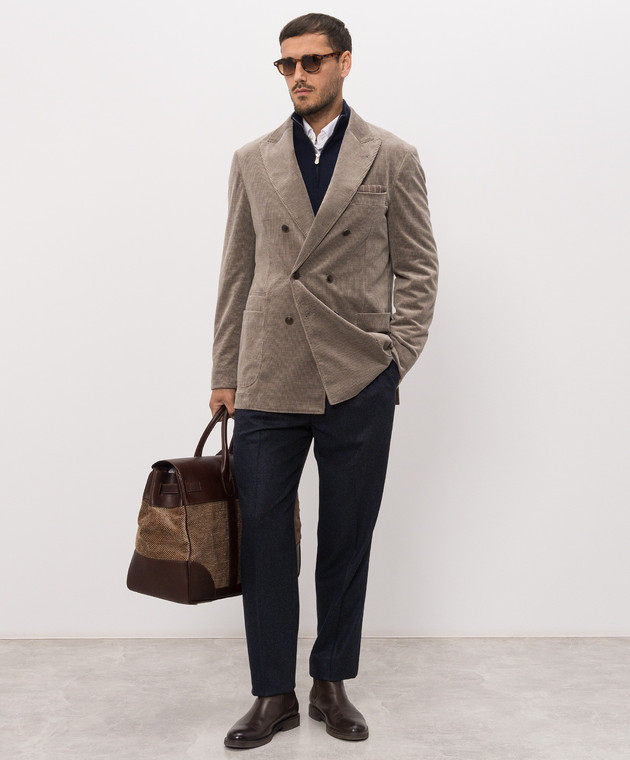 Brunello Cucinelli Сині штани з вовни M038PE1710 зображення 2