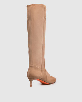 Santoni Замшеві чоботи бежевого кольору WSLQ72436HI2SAEA