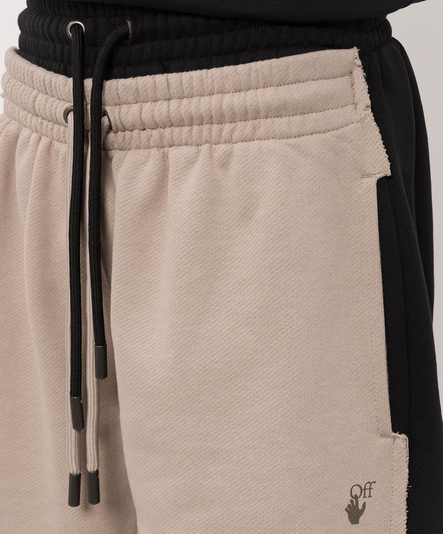 Off-White Черные шорты с эффектом наложения слоев 44MCI01CF26F001 изображение 5