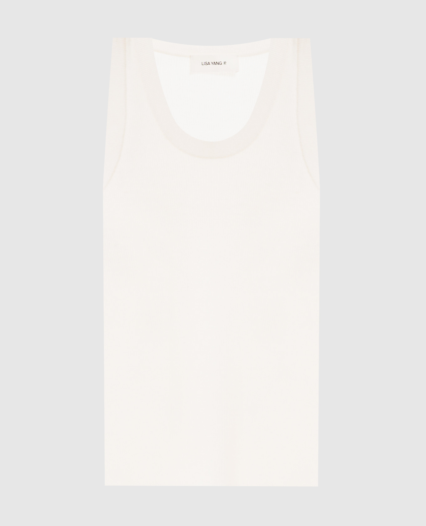 Белый топ в рубчик Ina из кашемира