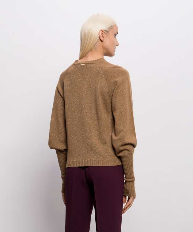 Twinset Коричневый джемпер с шерстью и кашемиром 262TP3512 изображение 4