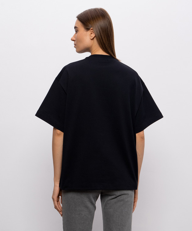 Jil Sander Черная футболка с принтом логотипа J02GC0173J20348 изображение 4