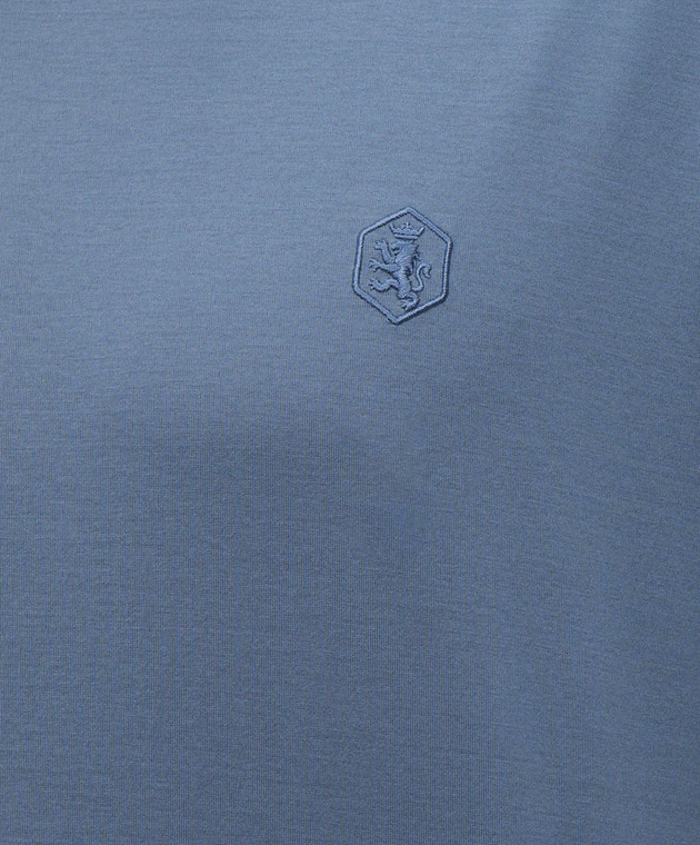 Castangia dal 1850 Синя футболка з вишивкою DMTSDM37S26 зображення 4