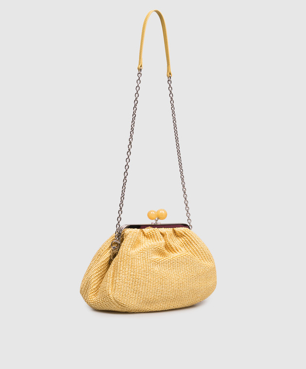 Max Mara Weekend Желтая плетеная сумка FORTUNA WKAFORTUNA изображение 3