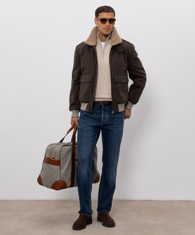 Brunello Cucinelli Джемпер цвета айвори из кашемира M2200124 изображение 2