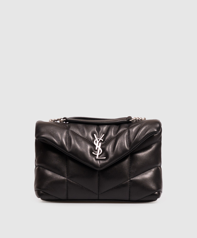 Saint Laurent Чорна шкіряна сумка з емблемою 7593371EL00