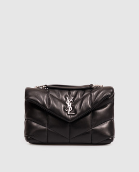 Saint Laurent Чорна шкіряна сумка з емблемою 7593371EL00