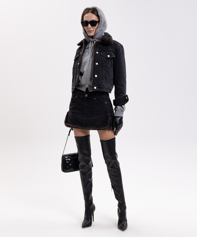 Alexander Wang Чорна джинсова спідниця міні 4DC4265907 зображення 2