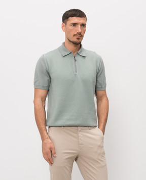 Canali Зелене поло з бавовни MK02461C0454