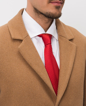 Stefano Ricci Червона краватка із шовку в смужку Luxury CCX56000