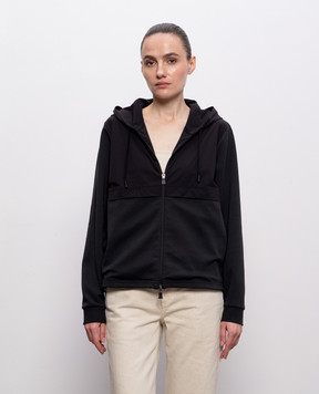 Herno Черная комбинированная спортивная куртка MAESTRO JC000100D56031