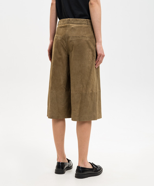 ARMA Замшевые бермуды Jina цвета хаки 005L26102802 изображение 4