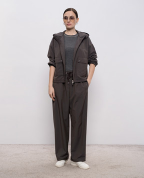 Peserico Коричневые брюки с шерстью A0409802561