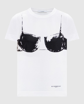 Givenchy Белая футболка с принтом BW70FJP7FQ