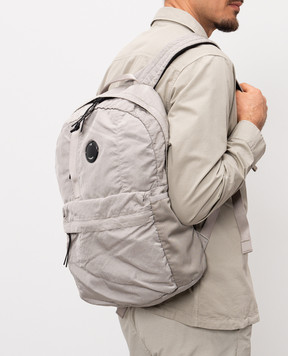 C.P. Company Сірий рюкзак з патчем логотипа MAC737A005269G