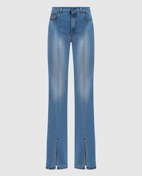Thierry Mugler Блакитні джинси скіні з ефектом потертості 25F6PA0496242