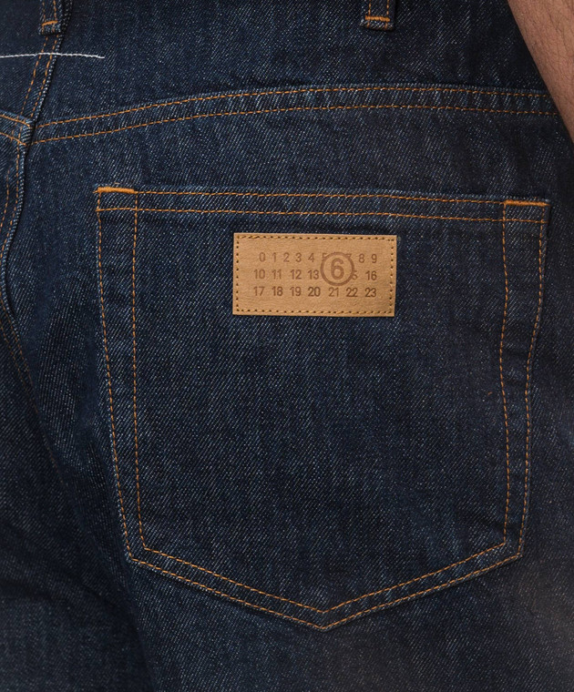 Maison Margiela MM6 Сині джинси з вінтажним ефектом SH2LA0052M30055 зображення 5
