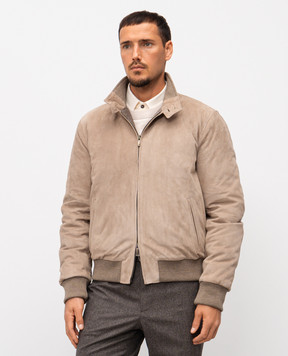 Peserico Бежевая замшевая пуховая куртка R52241C03CC627