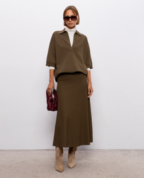 Max Mara Юбка FUGGITO цвета хаки MXMFUGGITO