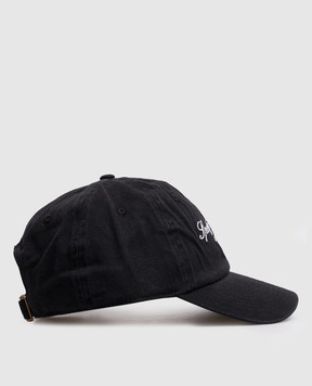 Sporty & Rich Чорна кепка з вишивкою логотипа AC04071329BA02