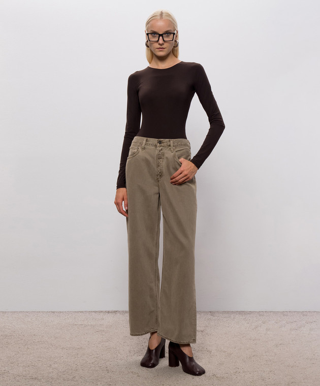 Maison Margiela MM6 Коричневый боди с эмблемой S62NA0085S20518 изображение 2