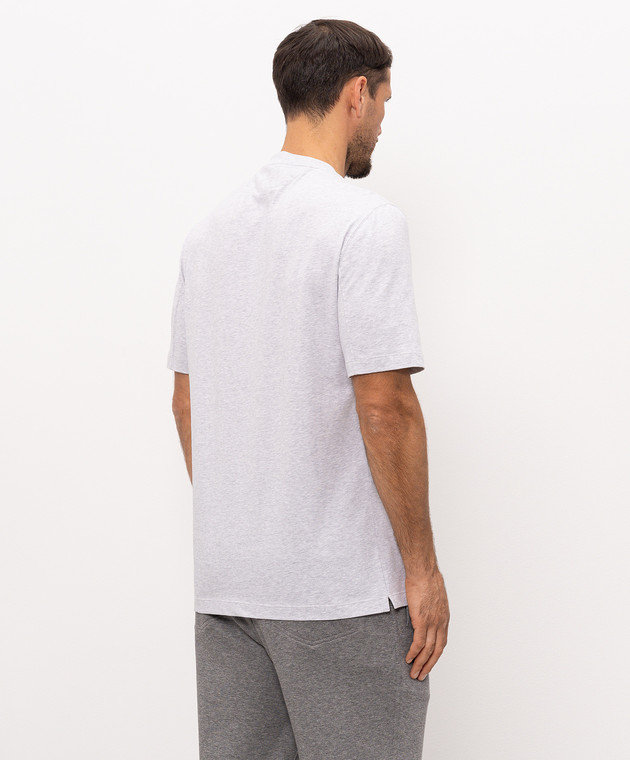 Brunello Cucinelli Серая меланжевая футболка M0B138440 изображение 4