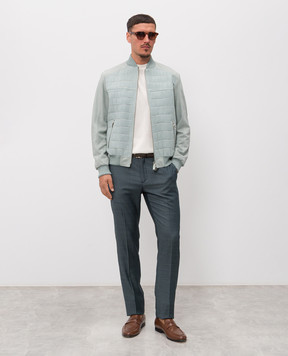 Stefano Ricci Футболка із шовку кольору айворі з нашивкою логотипа K616006G12F26102