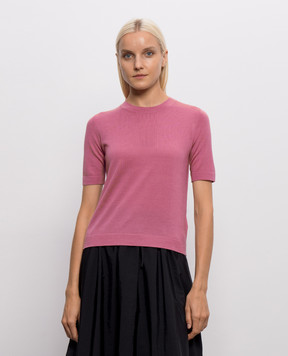 Max Mara Weekend Рожевий топ TAPIOCA з вовни, шовку та кашеміру WKDTAPIOCA