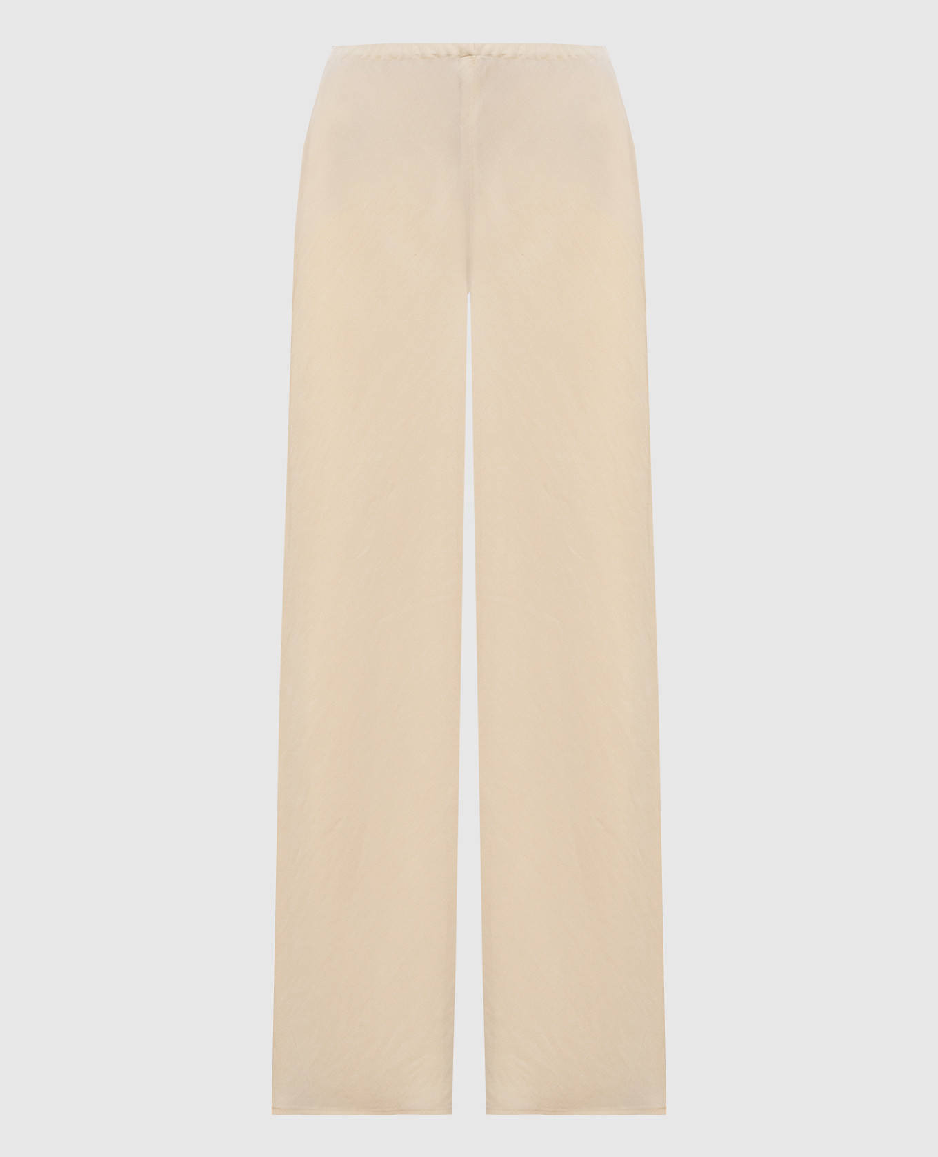 

Бежевые брюки Florine с леном, Бежевый, Прямые брюки