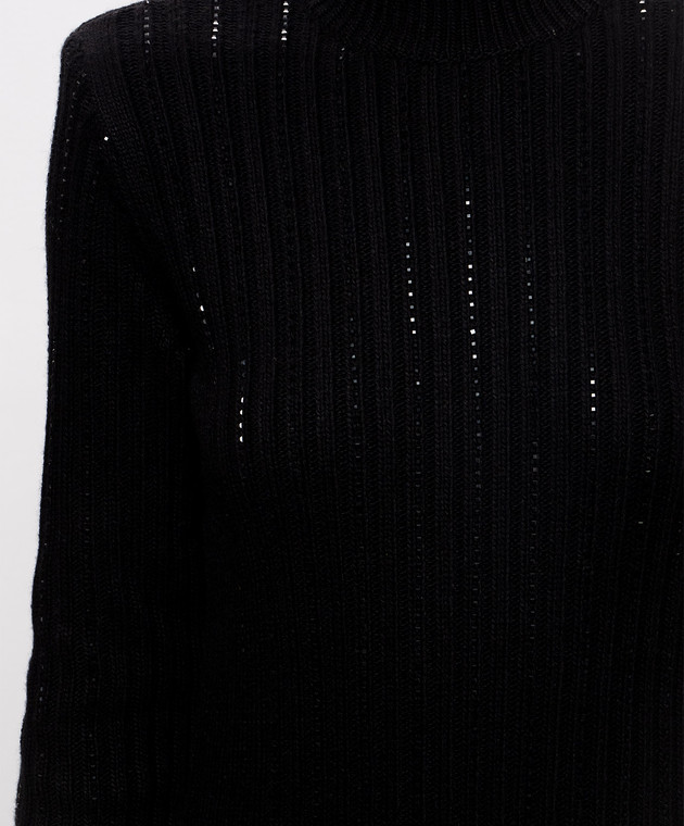 Twinset Черное платье с кристаллами 262TT3152 изображение 5