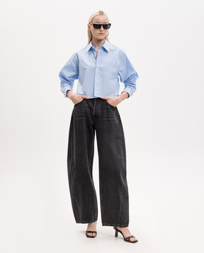 Alexander Wang Блакитна сорочка з вишивкою логотипа 1WC3261347