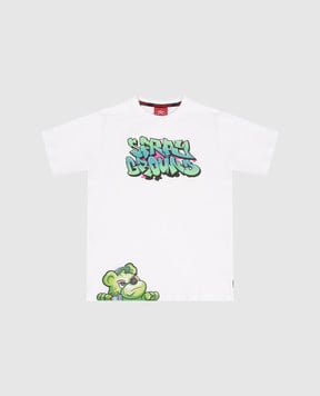 Sprayground Дитяча біла футболка Catch Bear SPY1396WHT