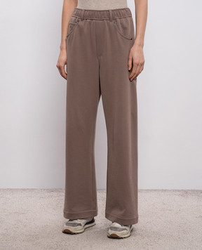 Brunello Cucinelli Коричневые спортивные штаны MN05NHF499
