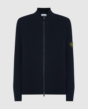 Stone Island Синій кардиган з патчем логотипа L1S155100126S00D8