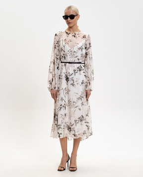 Max Mara Белое платье CAMPO из шелка MSTCAMPO