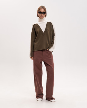 Maison Margiela MM6 Светр з вовни з ефектом вивороту S52HA0306M13280