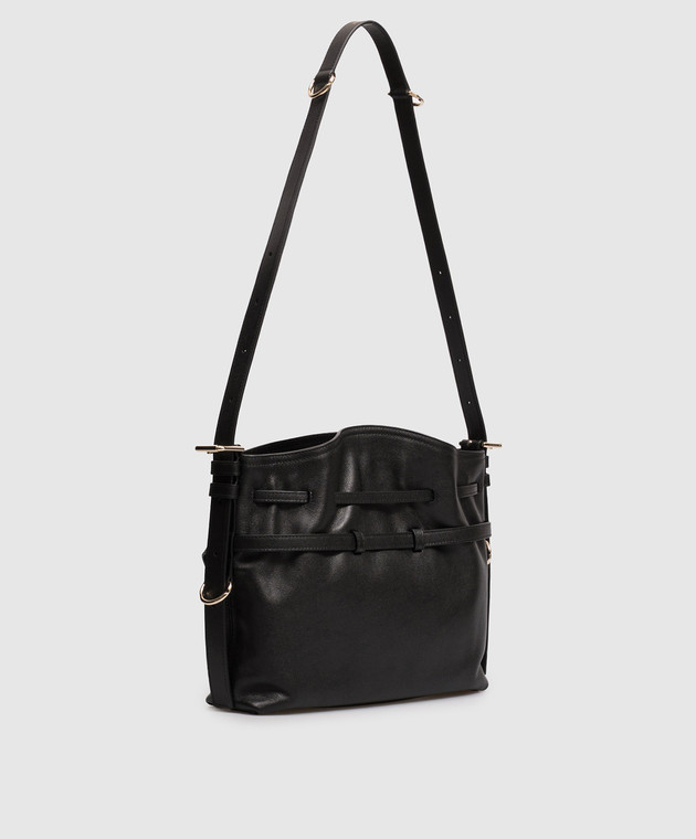 Givenchy Чорна шкіряна сумка-кісет Voyou BB518PB2AE зображення 3