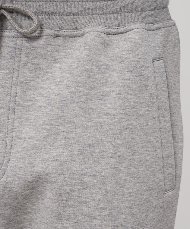 Brunello Cucinelli Серые меланжевые спортивные штаны MM8313243G изображение 5