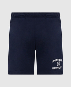 Sporty & Rich Синие шорты с принтом логотипа SH03976218BL106
