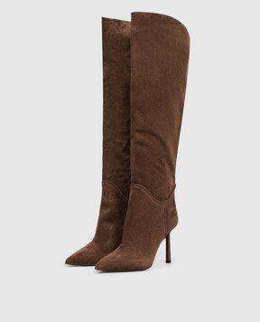 Babe Pay Pls Коричневі замшеві ботфорти 631911ZA