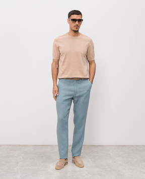 Trussardi Блакитні штани з льону P719M000113NMP313T38