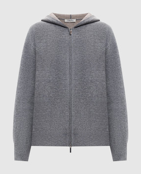 Max Mara Сіра спортивна куртка SMMQUIETE з вовни і кашеміру SMMQUIETE