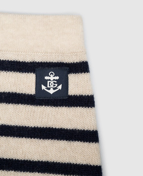 Dolce&Gabbana Дитячі бежеві штани з вовни в смужку L1KP04JDVNM