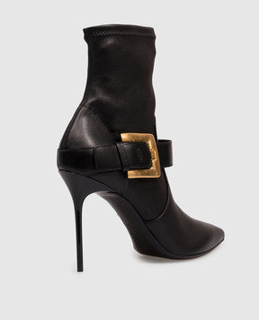 Balmain Чорні шкіряні ботильйони Anthem HN1TE282LSNA