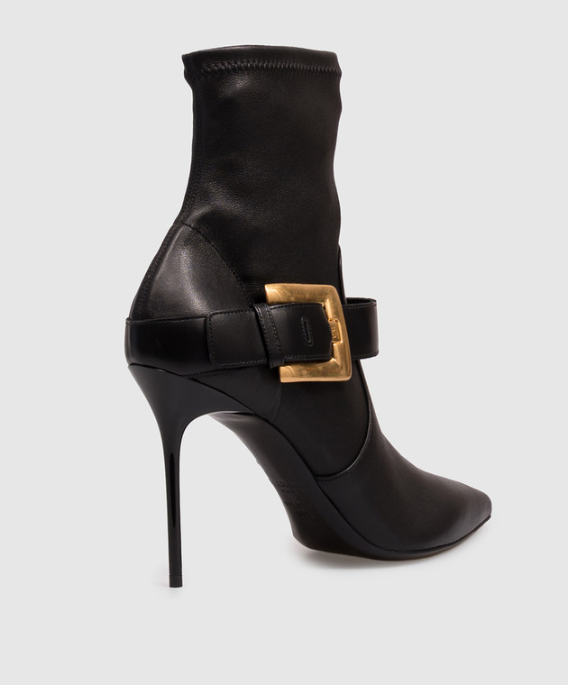 Balmain Черные кожаные ботильоны Anthem HN1TE282LSNA изображение 3