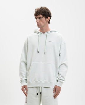 Off-White Зеленые худи с эмблемой Half Arrow 44MBB085S26F00A